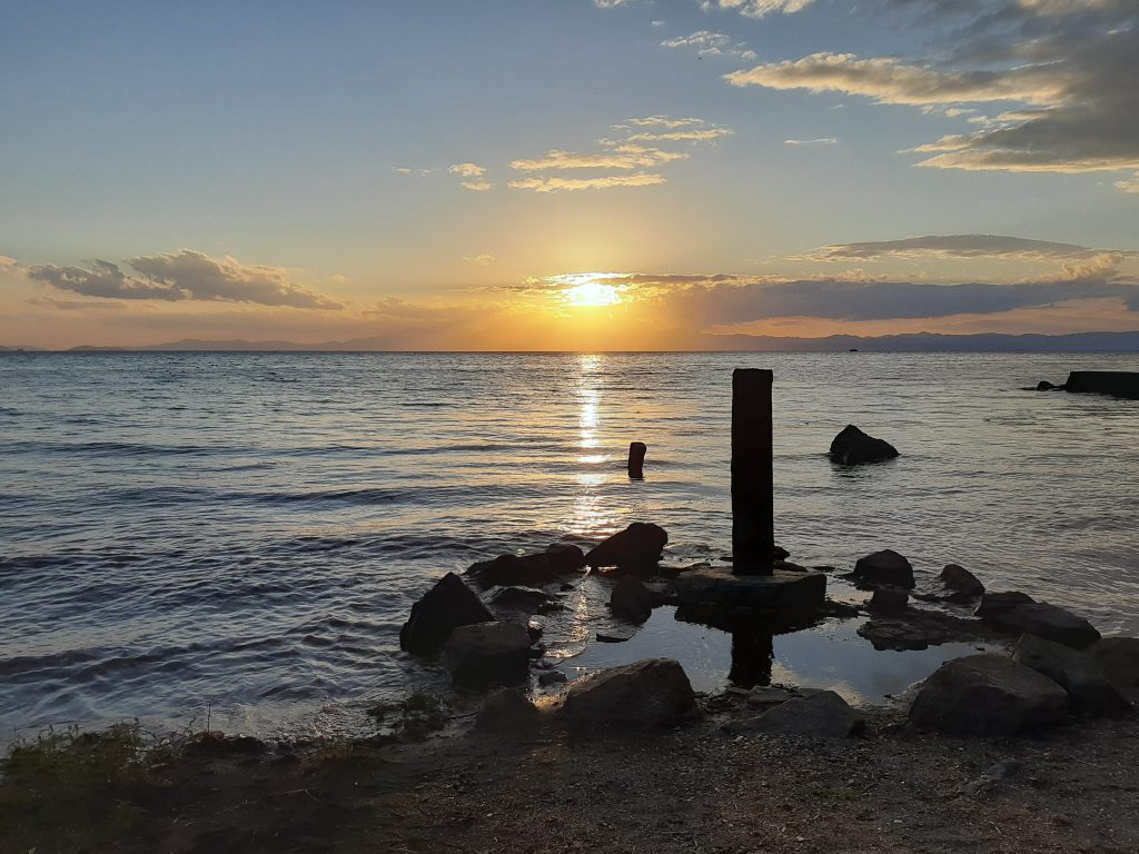 長浜夕日